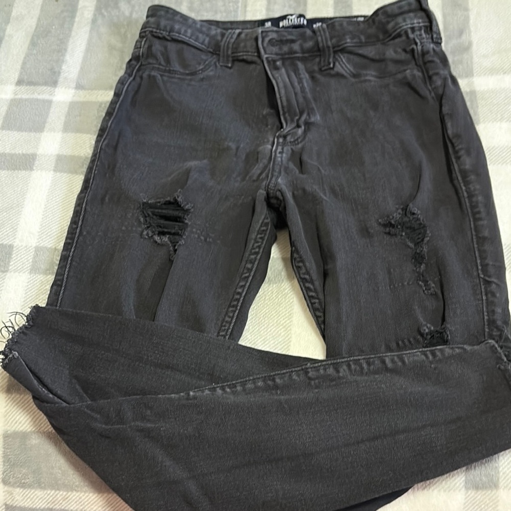 Distressed Black Jeans